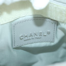 CHANEL Sports Line Backpack Nylon White Silver CC Auth 176920-18