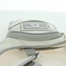 CHANEL Sports Line Backpack Nylon White Silver CC Auth 176920-6