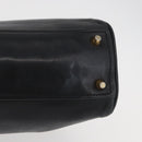 PRADA Tote Bag Leder Schwarz Gold Auth 176925A-6