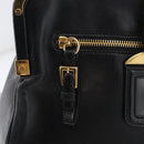 PRADA Tote Bag Leder Schwarz Gold Auth 176925A-18