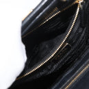 PRADA Tote Bag Leder Schwarz Gold Auth 176925A-23