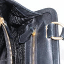 PRADA Tote Bag Leder Schwarz Gold Auth 176925A-24