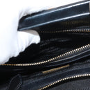 PRADA Tote Bag Leder Schwarz Gold Auth 176925A-25