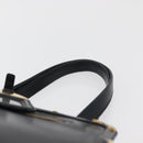 PRADA Tote Bag Leder Schwarz Gold Auth 176925A-9