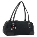 GUCCI GG Canvas Princi Hand Bag Black Gold 161720 Auth 176928-1