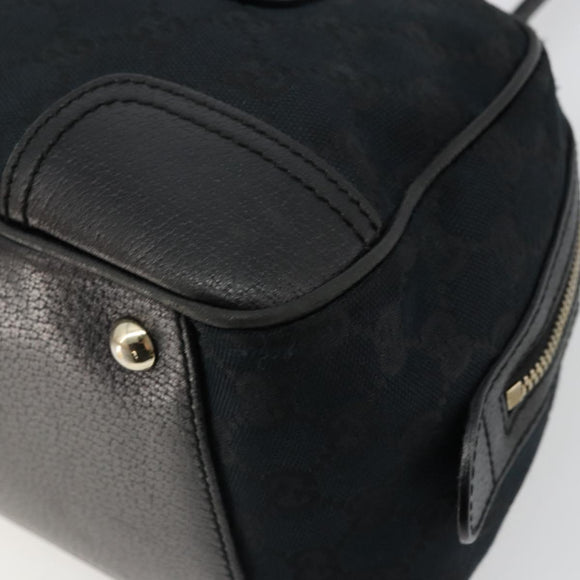 GUCCI GG Canvas Princi Hand Bag Black Gold 161720 Auth 176928