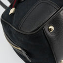 GUCCI GG Canvas Princi Hand Bag Black Gold 161720 Auth 176928-15