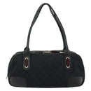 GUCCI GG Canvas Princi Hand Bag Black Gold 161720 Auth 176928-2