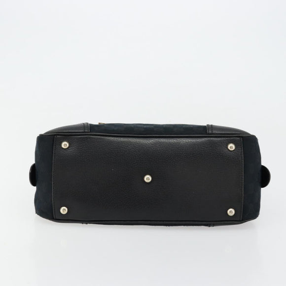 GUCCI GG Canvas Princi Hand Bag Black Gold 161720 Auth 176928