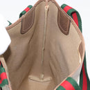 GUCCI GG Supreme Web Sherry Line Tote Bag PVC Beige 39 02 003 Auth 176931A-20