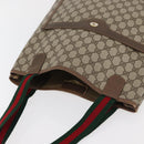 GUCCI GG Supreme Web Sherry Line Tote Bag PVC Beige 39 02 003 Auth 176931A-6