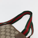GUCCI GG Supreme Web Sherry Line Tote Bag PVC Beige 39 02 003 Auth 176931A-8