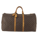 LOUIS VUITTON Monogram Keepall 60 Boston Bag M41422 LV Auth 176940-2