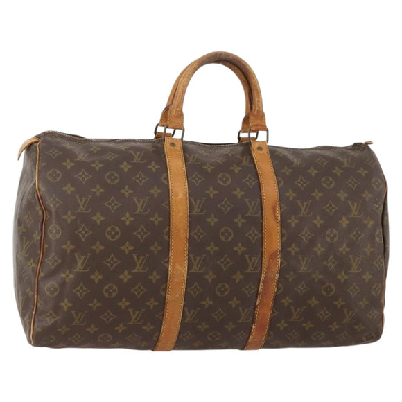LOUIS VUITTON Monogram Keepall 50 Boston Bag M41426 LV Auth 176941