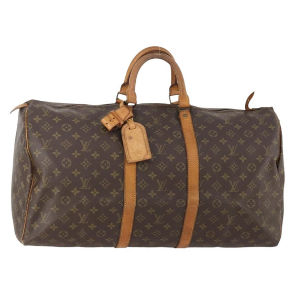 LOUIS VUITTON Monogram Keepall 55 Boston Bag M41424 LV Auth 176942