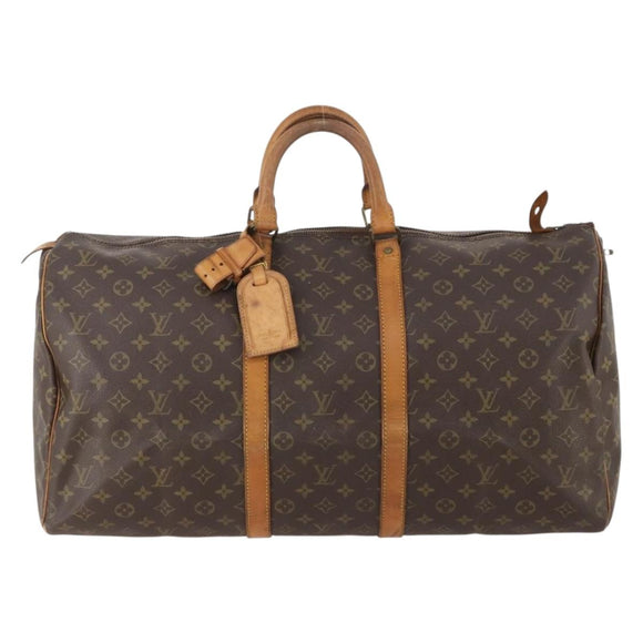 LOUIS VUITTON Monogram Keepall 55 Boston Bag M41424 LV Auth 176942