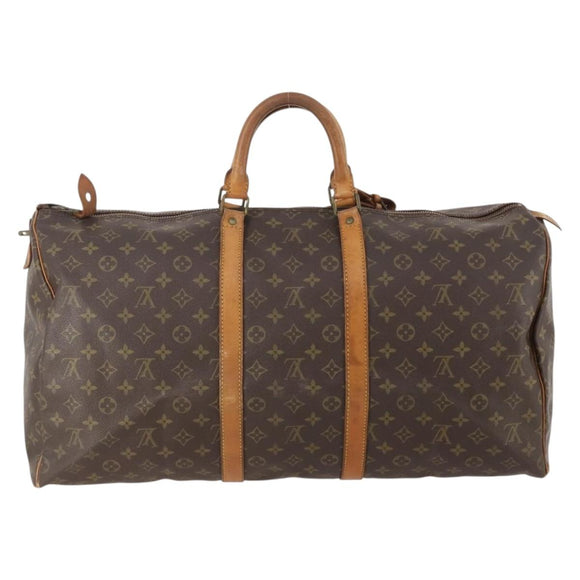 LOUIS VUITTON Monogram Keepall 55 Boston Bag M41424 LV Auth 176942
