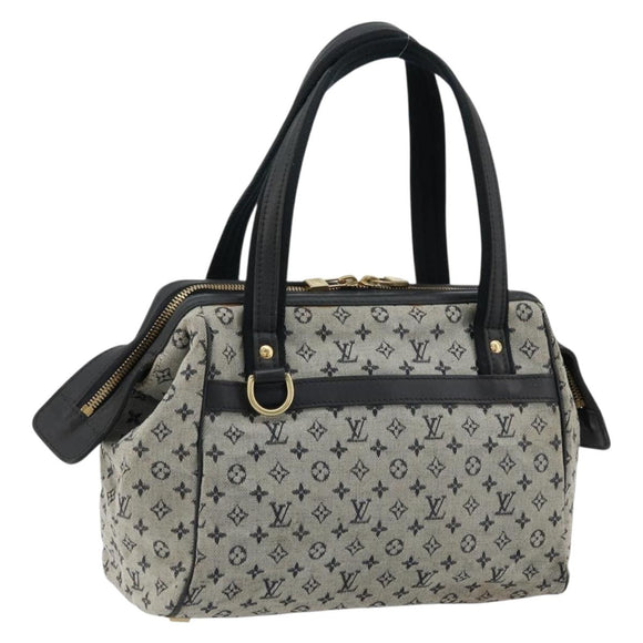 LOUIS VUITTON Monogram Mini Josephine PM Hand Bag Blue M92049 LV Auth 176944