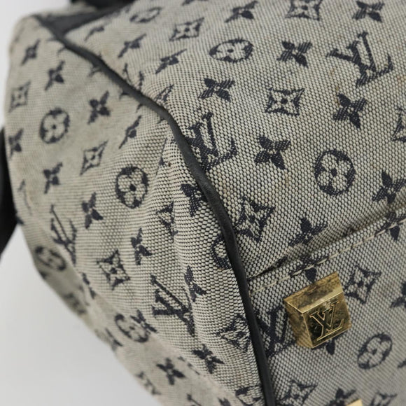 LOUIS VUITTON Monogram Mini Josephine PM Hand Bag Blue M92049 LV Auth 176944