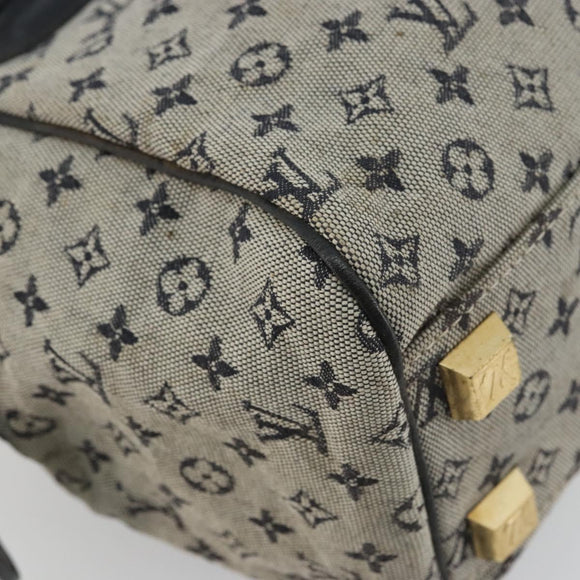 LOUIS VUITTON Monogram Mini Josephine PM Hand Bag Blue M92049 LV Auth 176944