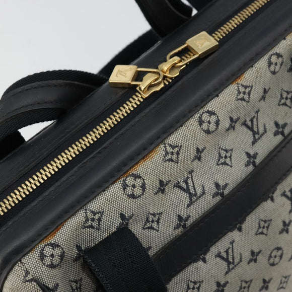 LOUIS VUITTON Monogram Mini Josephine PM Hand Bag Blue M92049 LV Auth 176944