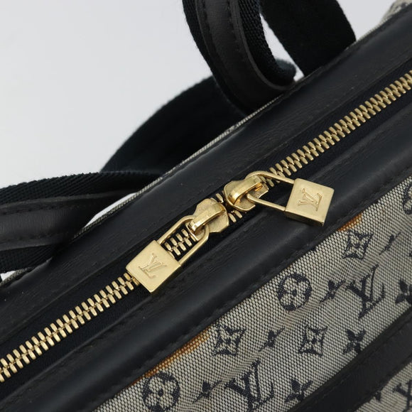 LOUIS VUITTON Monogram Mini Josephine PM Hand Bag Blue M92049 LV Auth 176944