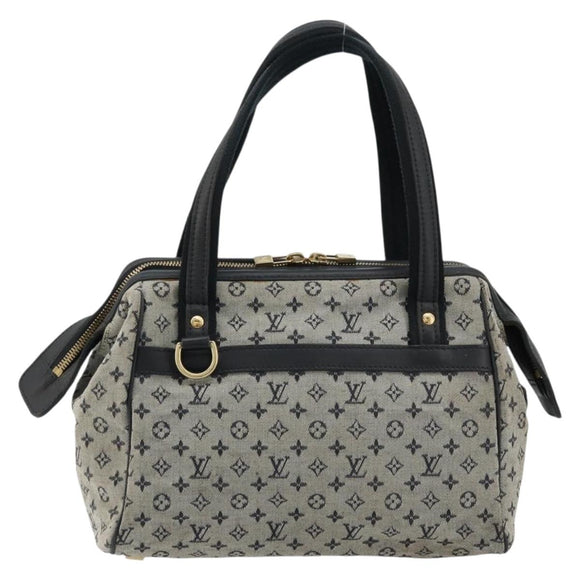 LOUIS VUITTON Monogram Mini Josephine PM Hand Bag Blue M92049 LV Auth 176944