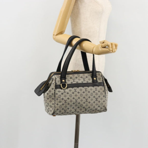 LOUIS VUITTON Monogram Mini Josephine PM Hand Bag Blue M92049 LV Auth 176944