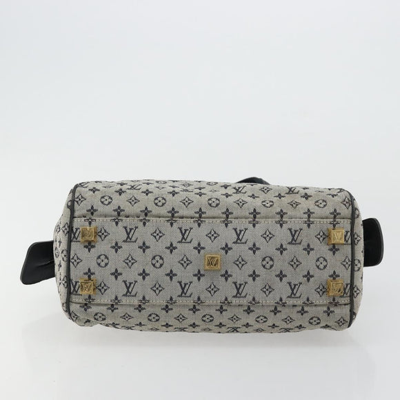 LOUIS VUITTON Monogram Mini Josephine PM Hand Bag Blue M92049 LV Auth 176944