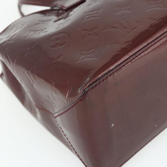 LOUIS VUITTON Vernis Wilshire PM Hand Bag Rouge Favist M91644 LV Auth 176945