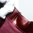 LOUIS VUITTON Vernis Wilshire PM Hand Bag Rouge Favist M91644 LV Auth 176945-20