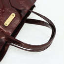 LOUIS VUITTON Vernis Wilshire PM Hand Bag Rouge Favist M91644 LV Auth 176945-7