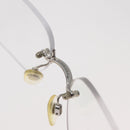 CHANEL COCO Mark Glasses metal Silver 2047-B CC Auth 176951-16