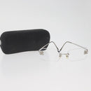 CHANEL COCO Mark Glasses metal Silver 2047-B CC Auth 176951-12