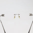 CHANEL COCO Mark Glasses metal Silver 2047-B CC Auth 176951-2
