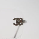 CHANEL COCO Mark Glasses metal Silver 2047-B CC Auth 176951-5