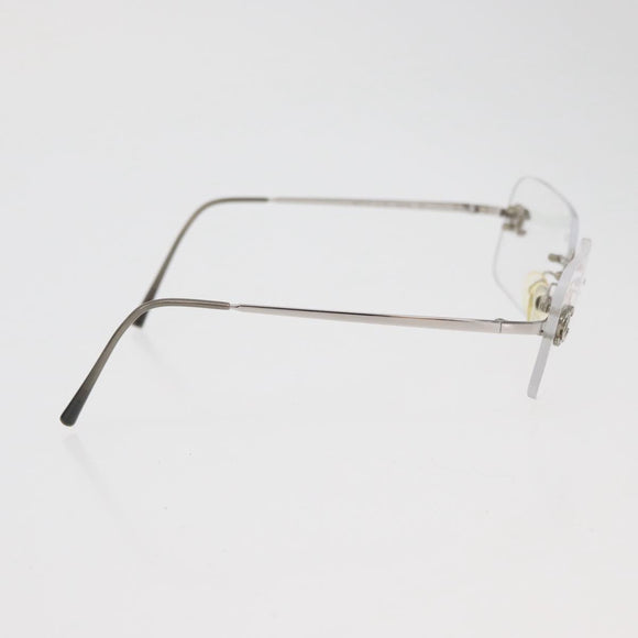 CHANEL COCO Mark Glasses metal Silver 2047-B CC Auth 176951