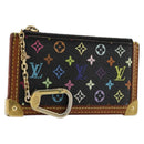 LOUIS VUITTON Monogram Multicolor Pochette Cles Purse Black M13664 Auth 176953-1