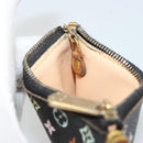 LOUIS VUITTON Monogram Multicolor Pochette Cles Purse Black M13664 Auth 176953-11