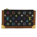 LOUIS VUITTON Monogram Multicolor Pochette Cles Purse Black M13664 Auth 176953-13