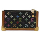 LOUIS VUITTON Monogram Multicolor Pochette Cles Purse Black M13664 Auth 176953-2