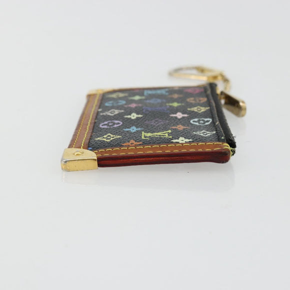 LOUIS VUITTON Monogram Multicolor Pochette Cles Purse Black M13664 Auth 176953