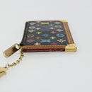 LOUIS VUITTON Monogram Multicolor Pochette Cles Purse Black M13664 Auth 176953-4