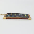 LOUIS VUITTON Monogram Multicolor Pochette Cles Purse Black M13664 Auth 176953-6