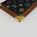 LOUIS VUITTON Monogram Multicolor Pochette Cles Purse Black M13664 Auth 176953-14