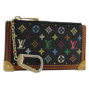 LOUIS VUITTON Monogram Multicolor Pochette Cles Purse Black M13664 Auth 176954-1