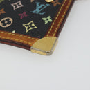 LOUIS VUITTON Monogram Multicolor Pochette Cles Purse Black M13664 Auth 176954-15