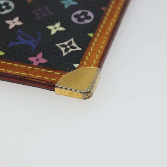 LOUIS VUITTON Monogram Multicolor Pochette Cles Purse Black M13664 Auth 176954