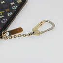 LOUIS VUITTON Monogram Multicolor Pochette Cles Purse Black M13664 Auth 176954-8