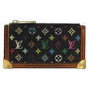 LOUIS VUITTON Monogram Multicolor Pochette Cles Purse Black M13664 Auth 176954-13